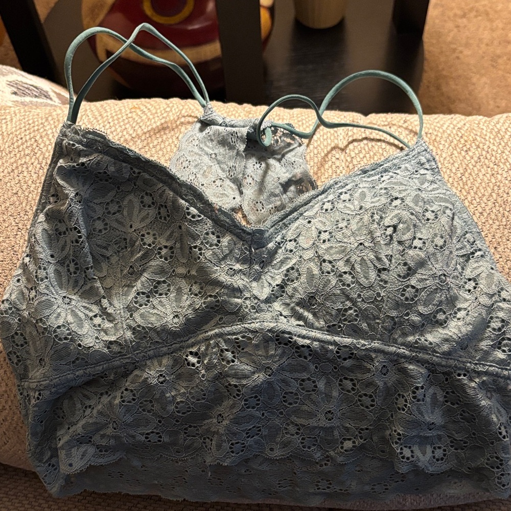 Delicate Lace Bralette in Soft Blue